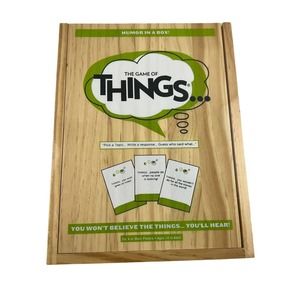 The Game Of Things Board Game Humor In A Box Ages 14-Laughs In A Wooden Box